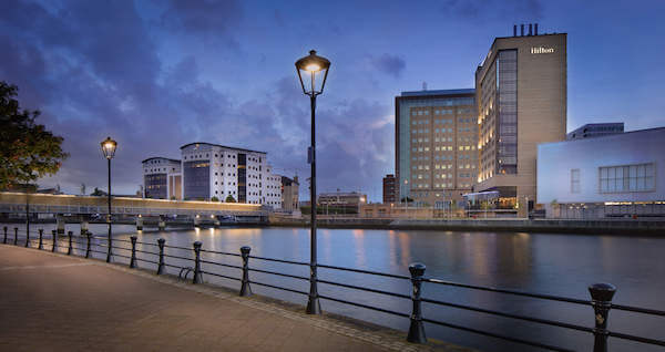 The Hilton Hotel in Belfast. Photo: Paul Rogers for Tourism Northern Ireland. Copyright of Hilton Hotels.