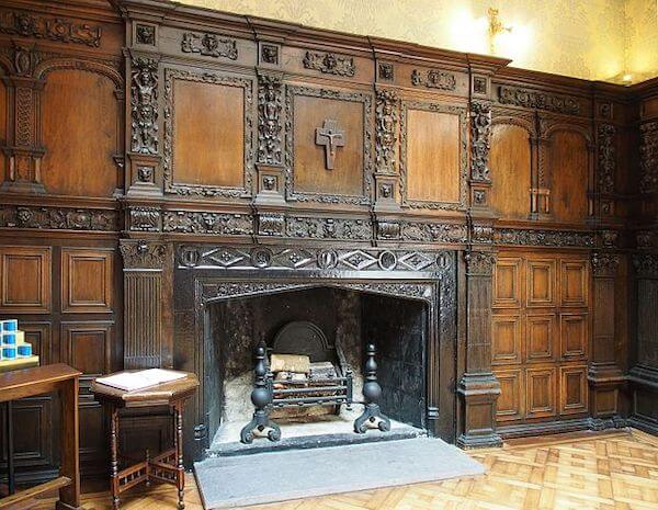 a fireplace Kylemore Abbey