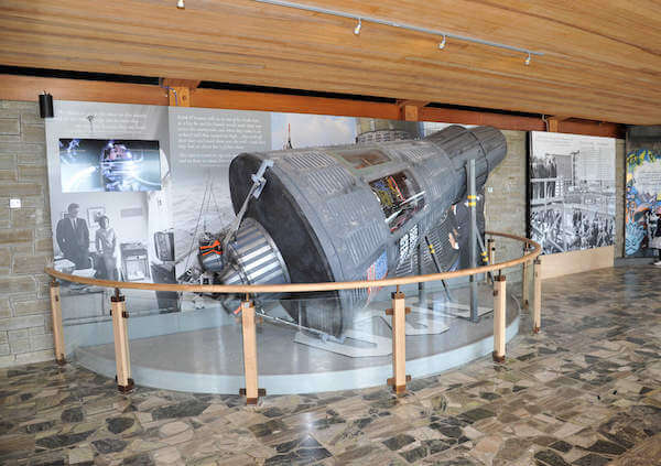 a rocket in a visitor center Ireland's heritage sites