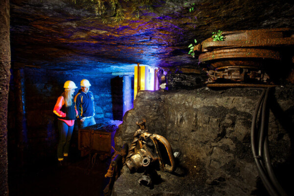 two people in an underground mine four new walks in County Roscommon