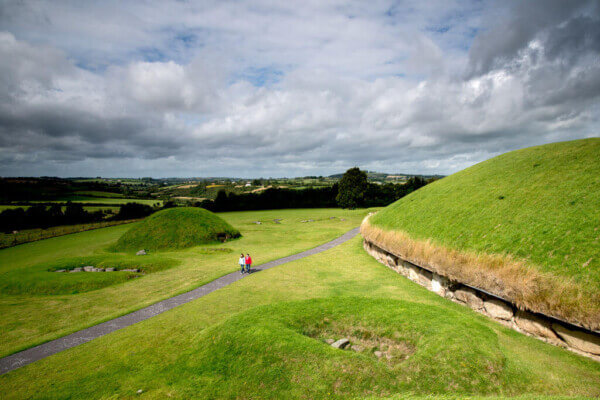 large mounds on the grass Newgrange Visitor Center