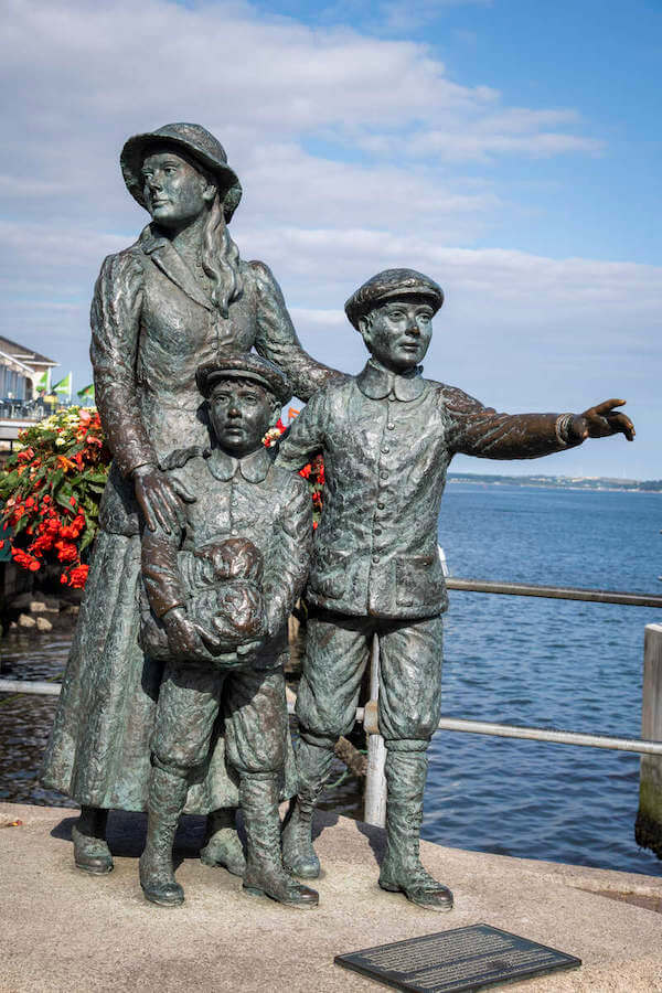 a bronze statue of a woman and two children 5 scenic train rides