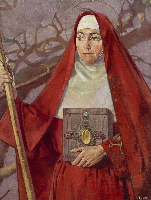 a nun holding a staff life and legacy of saint brigid