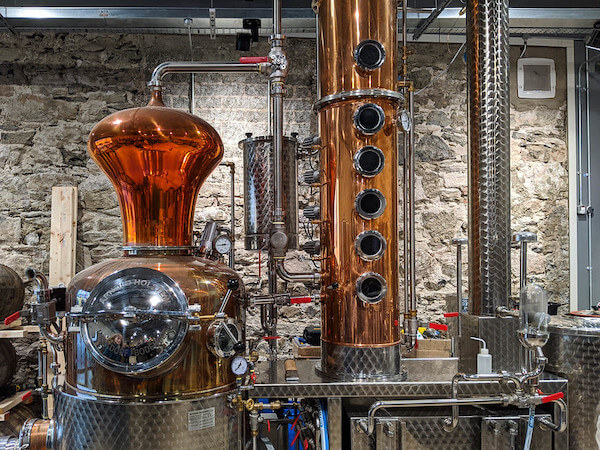 The distilling equipment used at the Copeland Distillery,