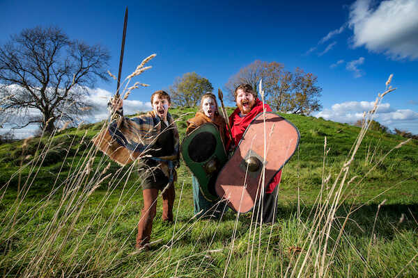 people dressed up as warriors Armagh: Ireland's Orchard County
