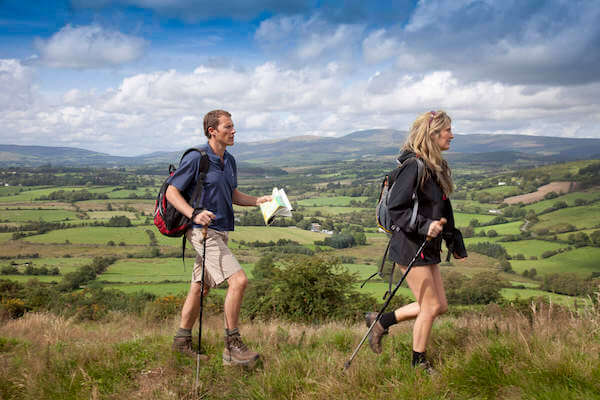 two people hiking Ireland's parks