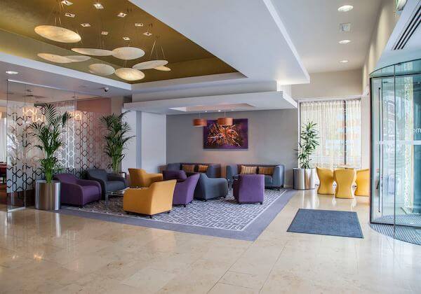 a hotel lobby affordable hotels and guesthouses in Dublin