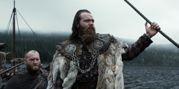 man holding a sword new Vikings drama series