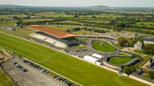 an aerial view of a racecourse annual festivals in Ireland