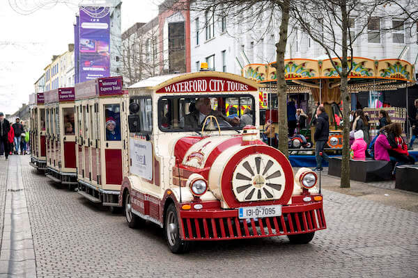 a red and white tram annual festivals in Ireland