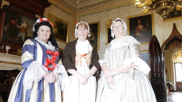 three women dressed up in costume December in Ireland