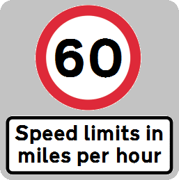 a speed limit sign visitor information